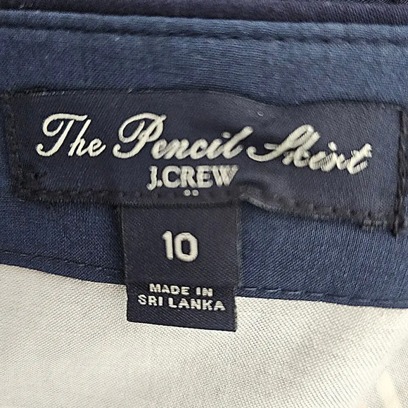 J. Crew Outlet Striped Pencil Skirt 10 Red White Blue Mini‎ Office Classic - Picture 3 of 4